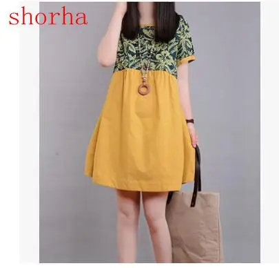 

Fashion Cotton O-neck Maternity Dresses Summer Pregnancy Dress for Pregnant Women Plus Size Loose Maternity Clothes dress