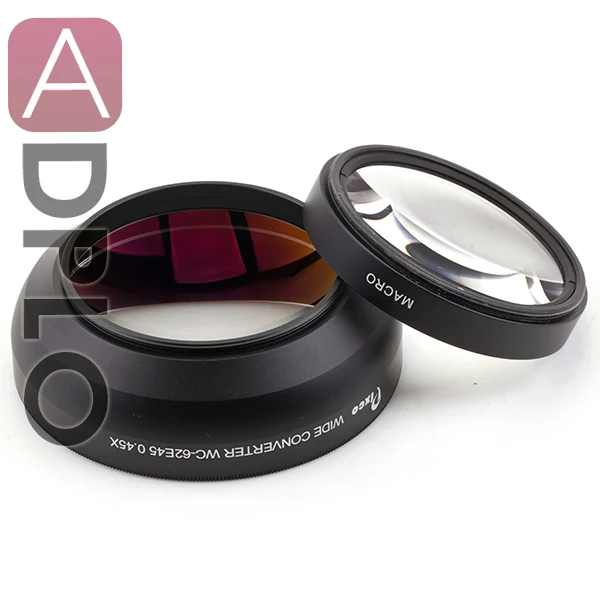 Professional 62mm 0.45X Wide Angle & Macro Conversion Lens Suit For  Nikon Camera