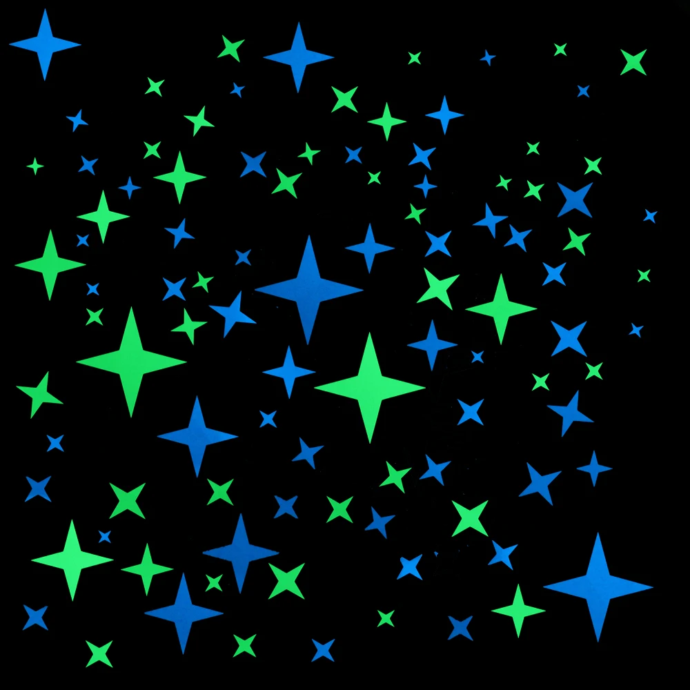 Glow In The Dark Star Stickers Wall Decoration Luminous Decals