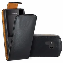 Черный Флип Премиум кожаный чехол для Nokia 150/Nokia 150 Dual Sim