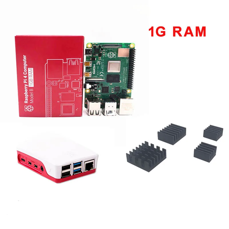 Raspberry Pi 4 Model B с 1/2/4GB Оперативная память BCM2711 Quad core Cortex-A72 ARM v8 1,5 ГГц Поддержка 2,4/5,0 ГГц WI-FI Bluetooth 5,0 - Цвет: RAM 1G