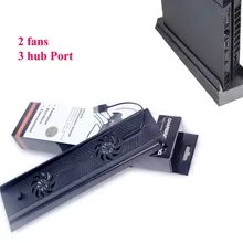 Высокоскоростная вертикальная подставка 3 хаба USB порт охлаждения 2 кулера вентиляторы зарядное устройство Подставка для зарядки Держатель Поддержка для Playstation 4 PS4