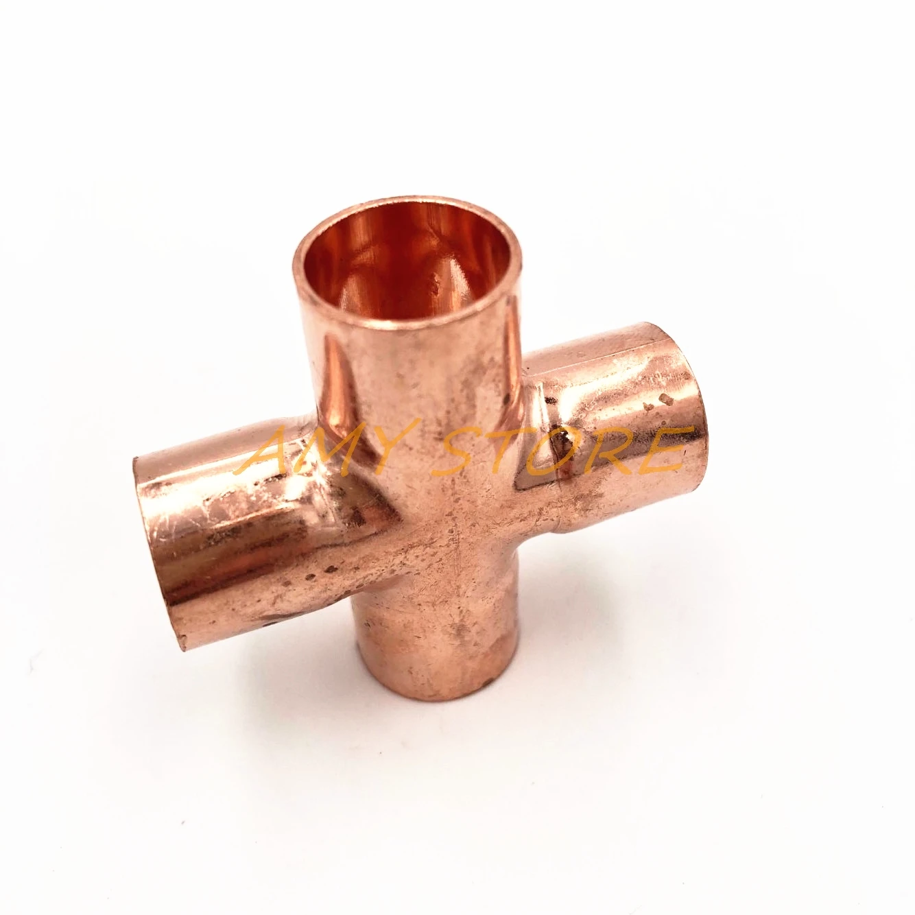 

1Pc 28mmx1 35mmx1.3 Copper End Feed Equal Cross 4 Ways Plumbing Sanitary Pipe Fitting for Gas Water Oil
