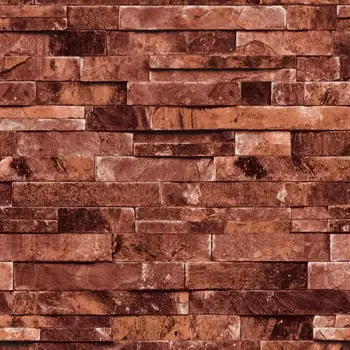 

3D Chinese retro garden stone brick wallpaper roll red stone brick wallpaper 3D wall