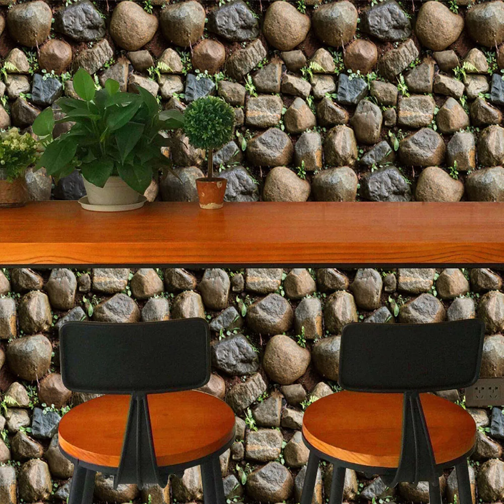

3D Wall Paper Brick Stone Rustic Effect Self-adhesive Wall Sticker Home Decor