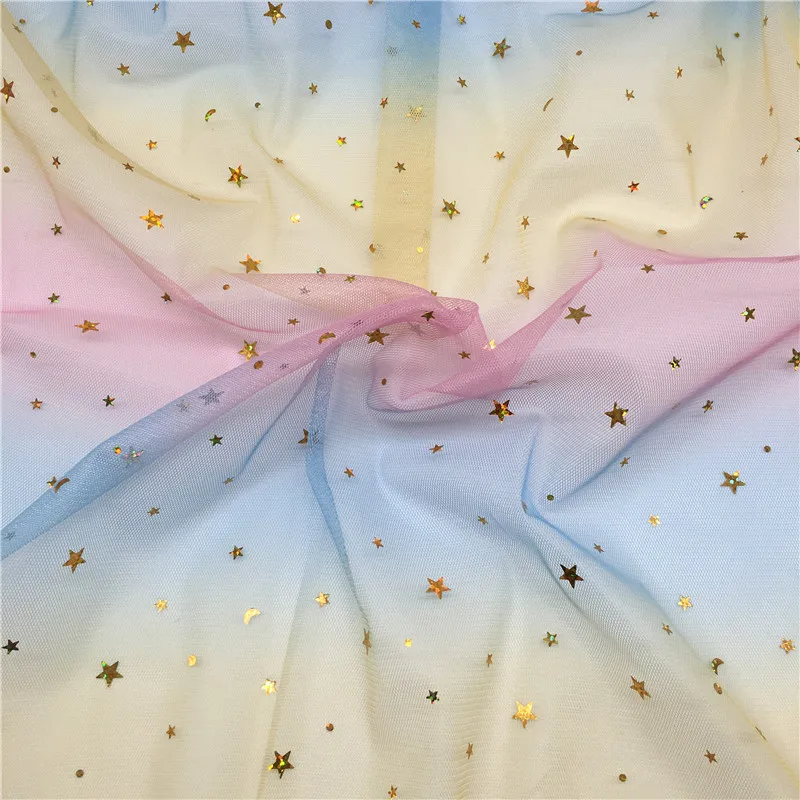 

Rainbow Glitter Tulle Star Yarn Tutu DIY Table Kids Skirt Gift Craft Fabric Party Snow Headdress Wedding Party Decoration Xmas