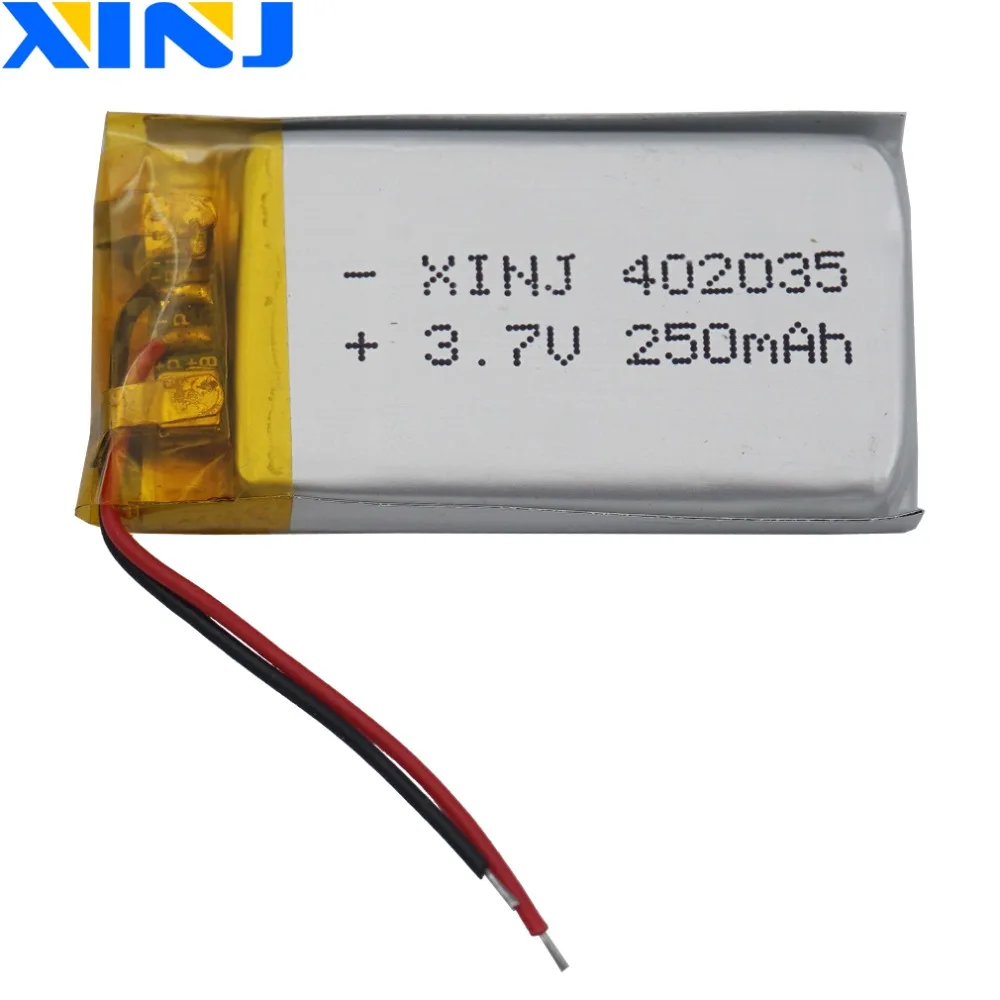 Литий полимерный аккумулятор XINJ 2 шт. 3 7 В 330 мА · ч 502035 2pin JST 1 0/1 25/1 5/2 0/2 54 мм для MP3 GPS