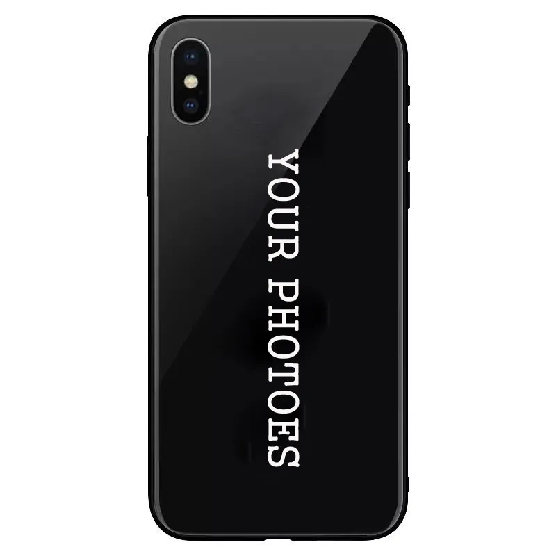 Personal CUSTOM Print Tempered Glass Phone Case for X XS XSMAX XR 8 8 Plus 7 7 Plus 66s 66s Plus DTY Design Photos Phone Capas102