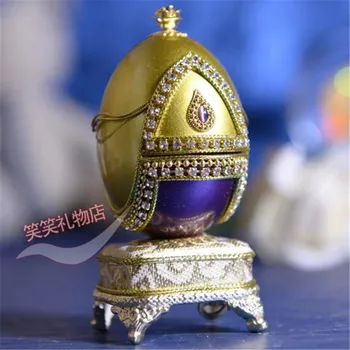 

Golden Royal luxury Egg Carving Musical Jewelry Box Music Box Eggshell Diamond Style Kid Girl Friend Women Christmas Gift