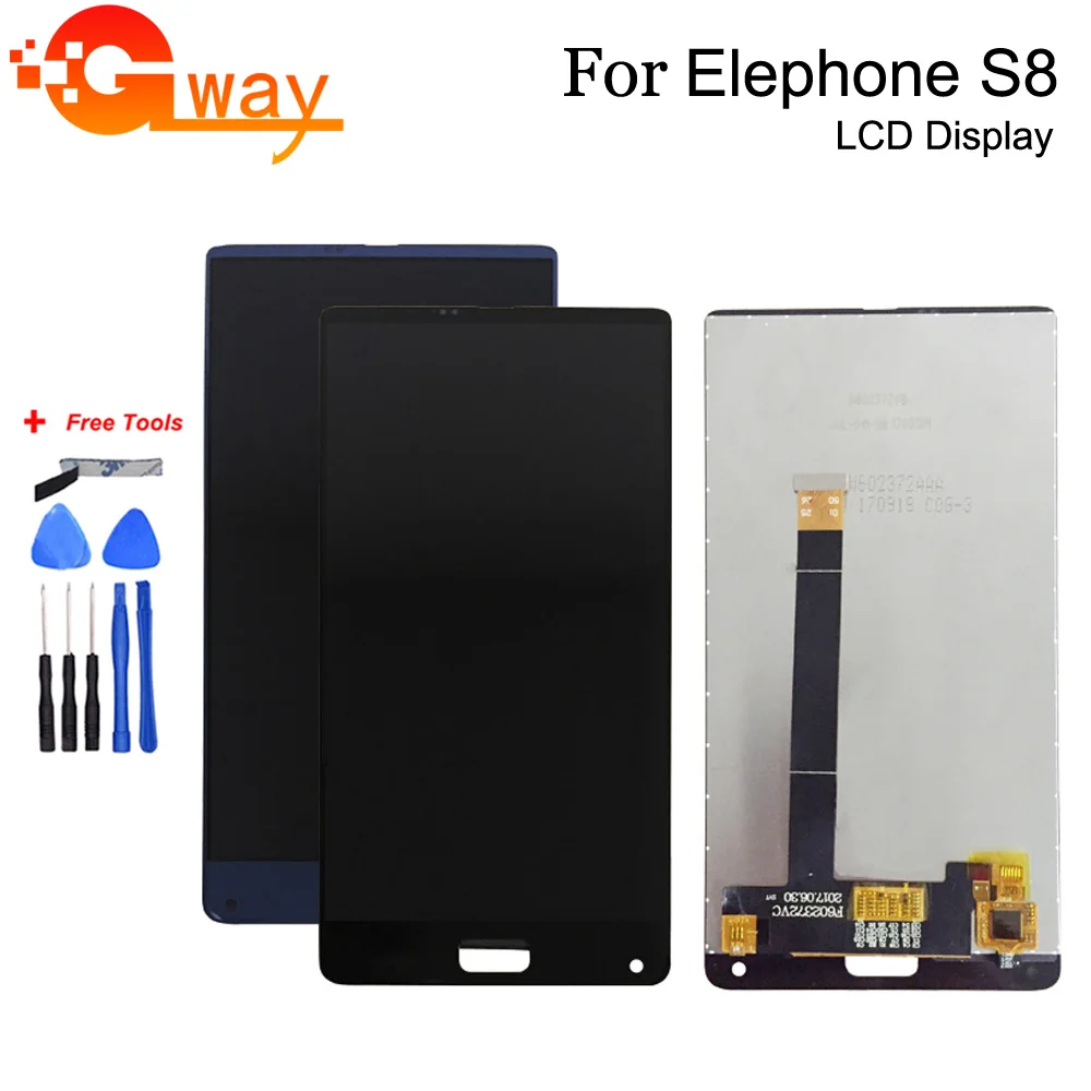 Цена FSTGWAY для Elephone S8 ЖК дисплей + сенсорный экран 100% протестированный дигитайзер сборка Сменные аксессуары + Инструменты