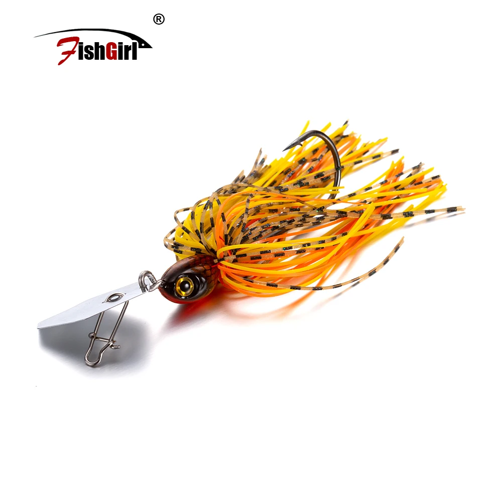 Fishgirl, новинка, Pesca swim JIG 1/2oz(14 г), дикая свинцовая приманка с крючком, басовая приманка, рыболовная приманка, крючки, Спиннербейт, Bache Hamecon