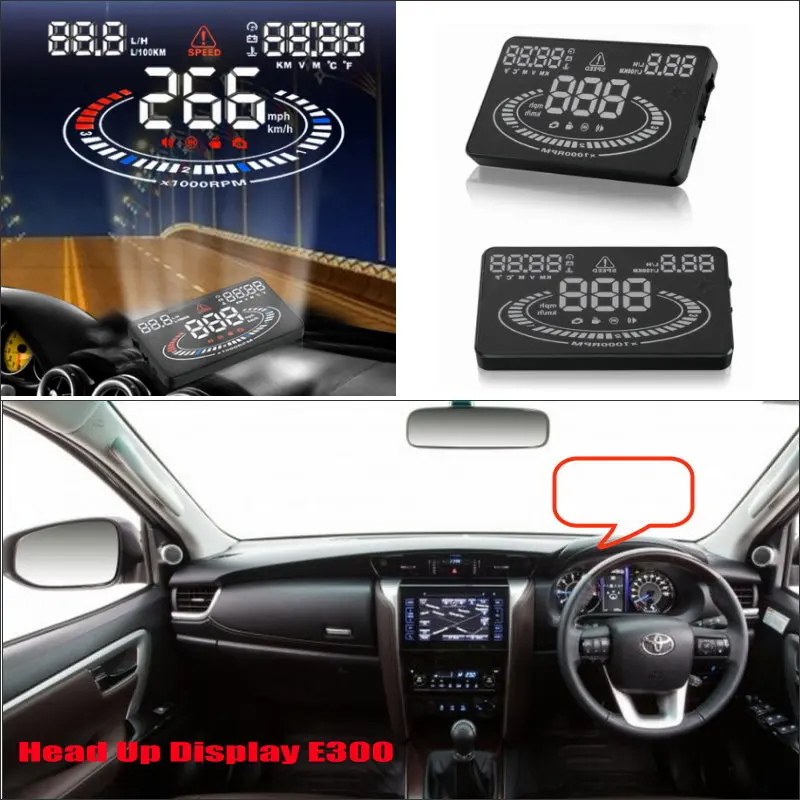 Для Toyota Fortuner/Hilux/Tacoma 2010 2020 автомобильный OBD HUD электронный дисплей с головным