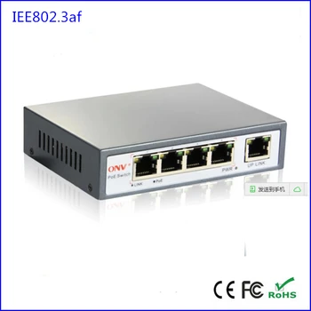 

4 Port PoE Switch 10/100M Power Over Ethernet Switches with IEEE 802.3af standard & 15.4W DC12V 1.25A Output