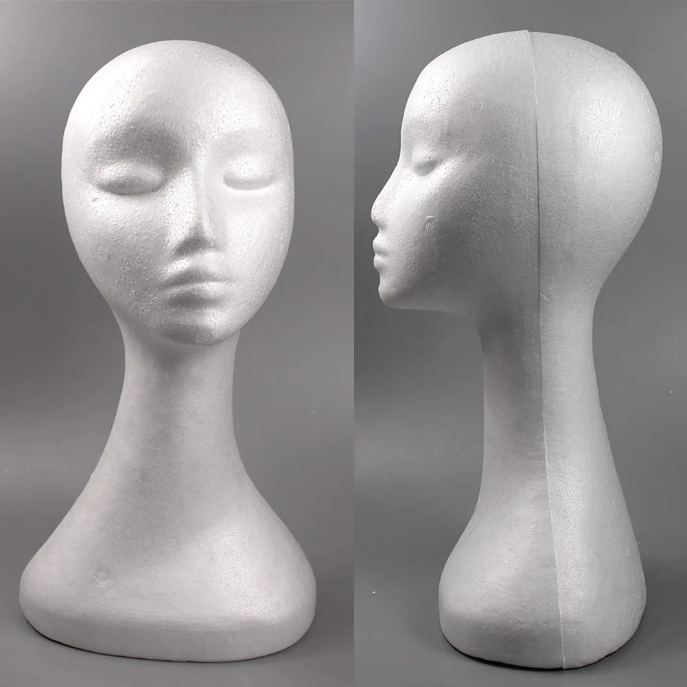 Dummy Wig Stand Wig Head Mannequin Head Female Foam Polystyrene