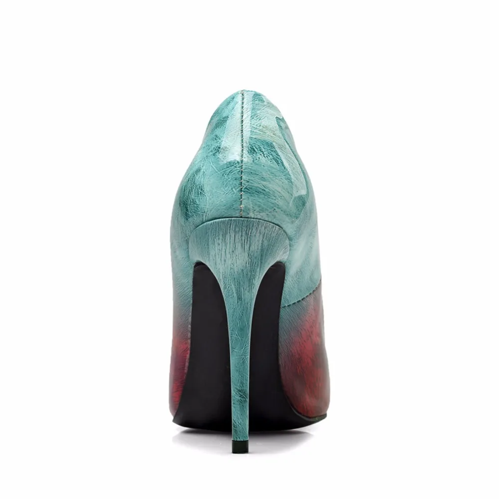women high heel pumps pointed toe heels dress shoes black bottom (12)