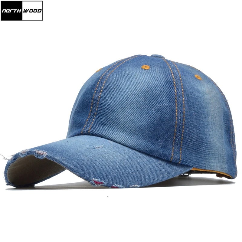 [NORTHWOOD] Модные однотонные джинсовые бейсболки женские для девочек Snapback Женская