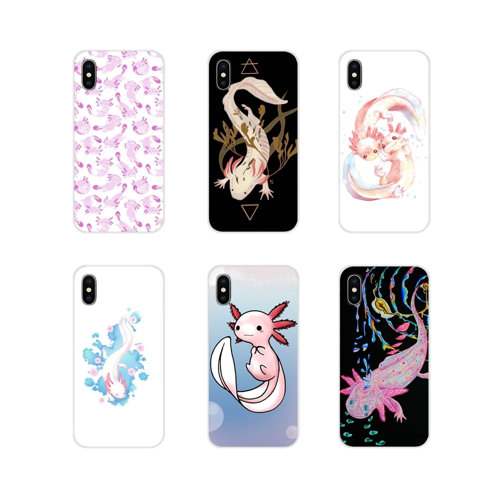 Adorable Axolotls Accessories Phone Shell Covers For Apple iPhone X XR XS MAX 4 4S 5 5S 5C SE 6 6S 7 8 Plus ipod touch | Мобильные