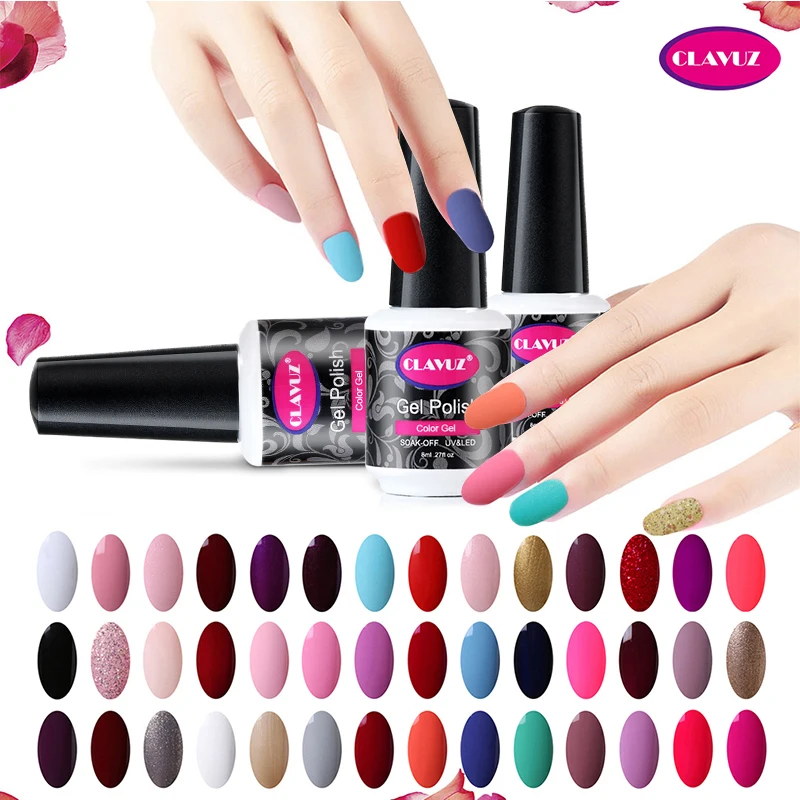 CLAVUZ 8 мл ногтей Гель-лак Soak Off UV Гель для маникюра Маникюр Топ Base Coat Lucky гель Varnishe