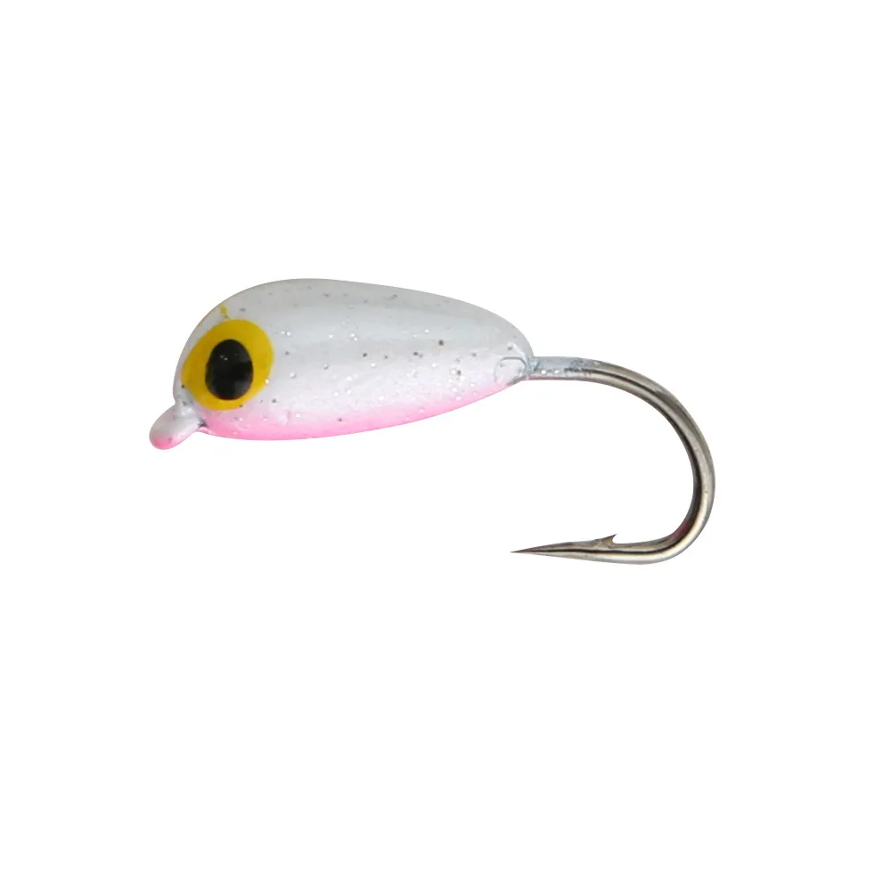 1 Piece Mini Ice Fishing Lures 3D Fish Eye Lead Head Fishing Bait with Barbed Single Hook Winter Fishing Lures Accessories (7)