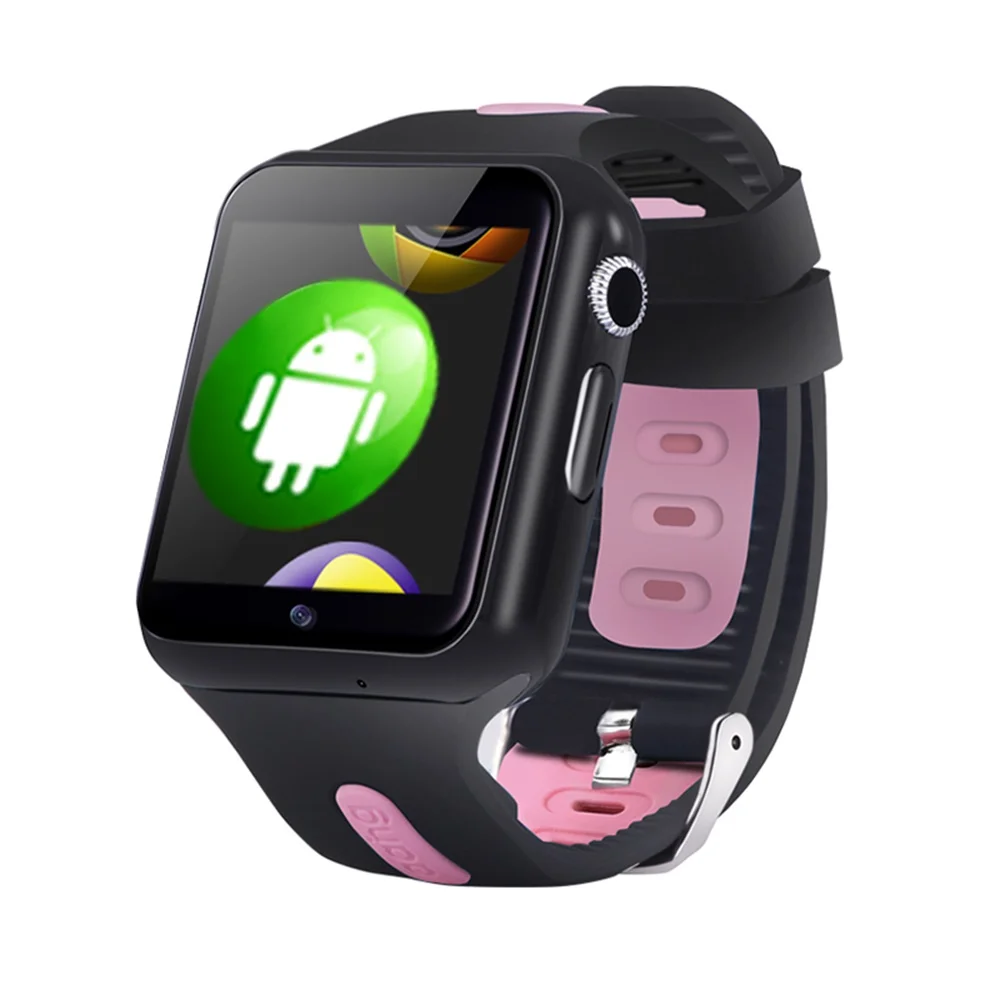 696 V5W Смарт часы SIM Камера Smartwatch для Android смартфон сенсорный экран MTK6572 512 МБ+ 4 Гб памяти - Цвет: Black Pink