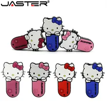 JASTER new kitty usb-флеш-накопитель Hello kitty Флэш-накопитель 64 ГБ 32 ГБ 4 ГБ 8 ГБ 16 ГБ мультфильм U диск флэш-карта kitty карта памяти подарок