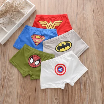 

5Pcs/Pack Children's cotton underwear Boys Girls cartoon printed baby girls underwear boxer briefs panties for 3-13 years DS29