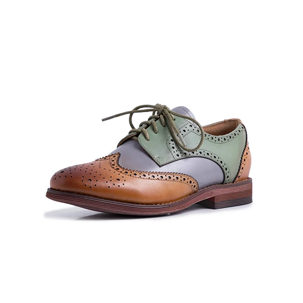 JSI/Новинка года; сезон весна; Высококачественная женская повседневная обувь из натуральной кожи на плоской подошве со шнуровкой; модная дышащая обувь на низком каблуке с перекрестной шнуровкой; JO251 - Цвет: Green Blue