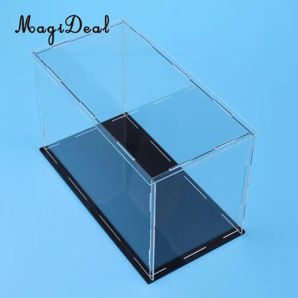 

Clear Acrylic Display Case Box Dustproof Cube Perspex 28x8x11cm for Mini Dolls Toys