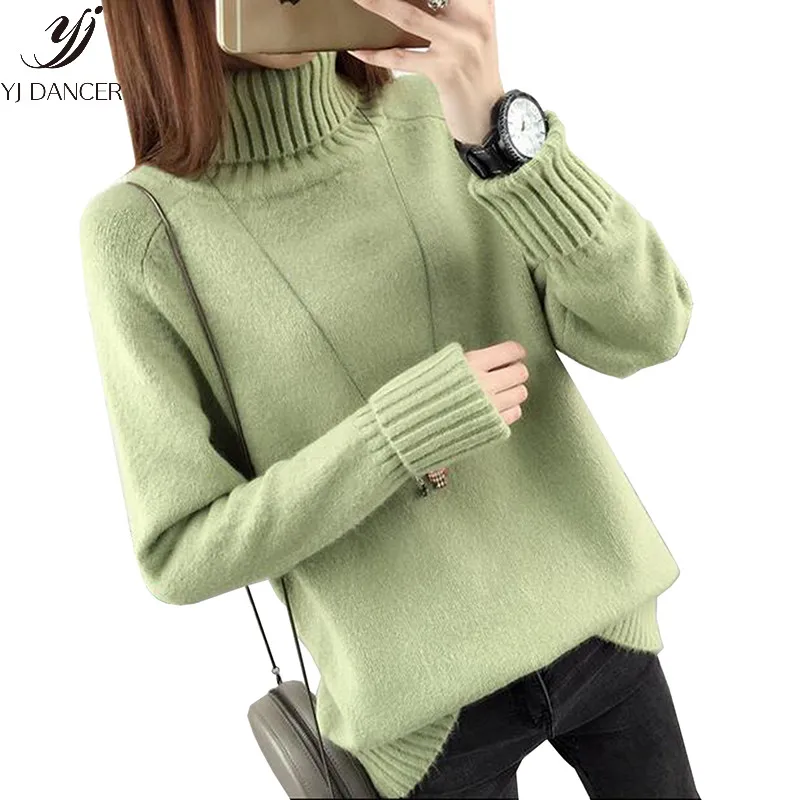 

2018 Women Fashion Sweater Women Turtleneck Sweater Winte New Design Thick Tricot And Pullover Female Jumper Tops CSS285