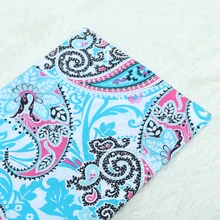 Полметра низкая эластичность хлопок ткань с феникс зеленый с цветочным принтом, одежда платье ткань CR-A65