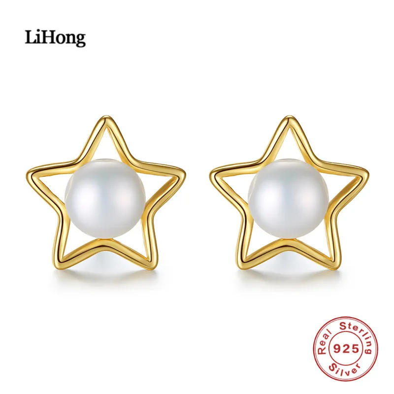 

100% 925 Sterling Silver Stud Earrings Pearl Stud Earrings Stud Earrings Engagement Gifts Woman Charm Jewelry