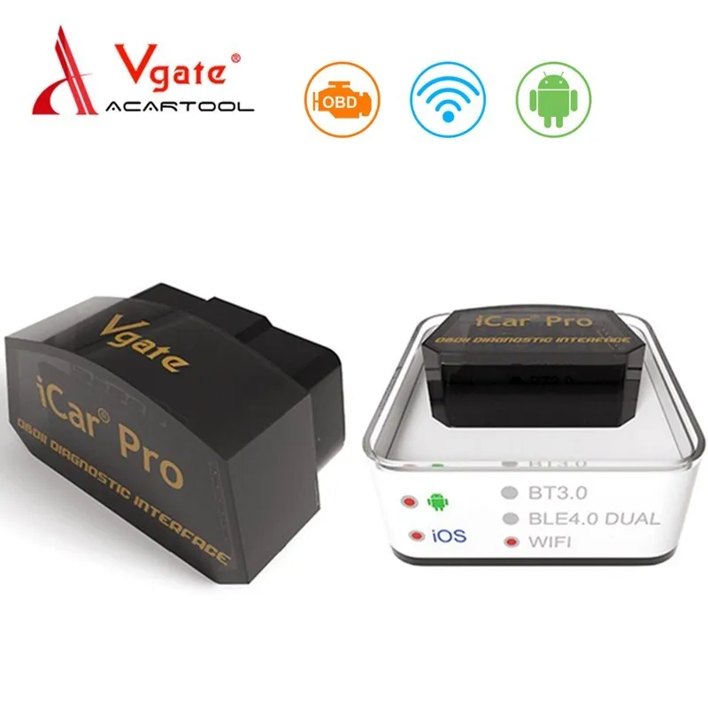 ELM327 V2.1 Vgate iCar Pro Wifi/Bluetooth 4,0/3,0 считыватель кодов для Android/iOS OBD2 сканер ELM 327 Инструмент для диагностического сканирования автомобиля