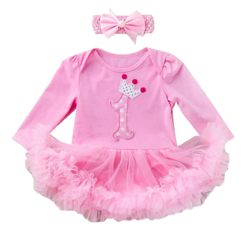 Платье для первого и второго дня рождения лента для волос для девочки Одежда для младенцев Bebek Elbise Anniversaire Fille vestido infantil Festa