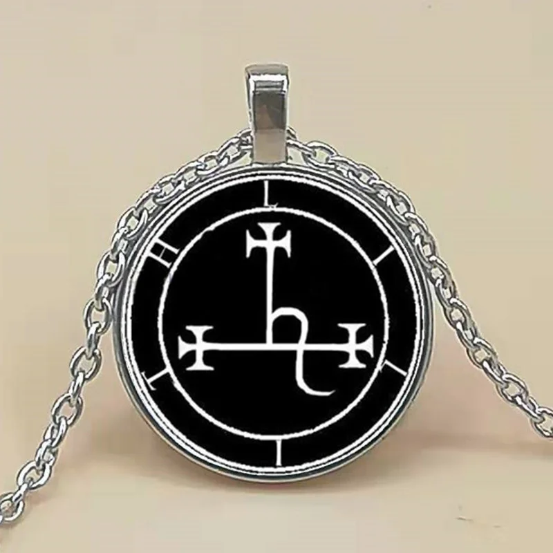 

Lilith Sigil Seal Pendant Necklace Glass Photo Cabin Necklace Vision 4 Colors