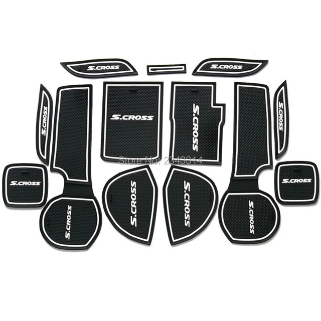 Kaufe Rubber Anti-slip Mat Door Groove Cup pad phone Cushion Gate Coaster  Car Accessories for Suzuki Swift ZC33S