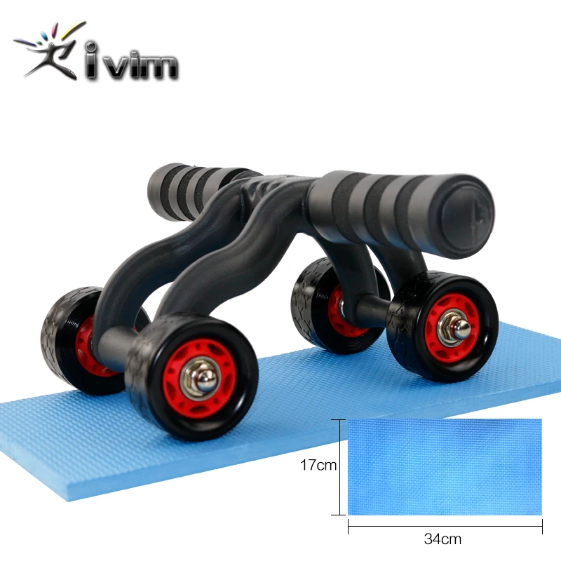 4 Wheels Power Wheel Triple AB Abdominal Roller Abs Workout Fitness Machine Gym Knee Pad 4 Wheels Power Wheel Triple AB Abdominal Roller Abs Workout Fitness Machine Gym Knee Pad