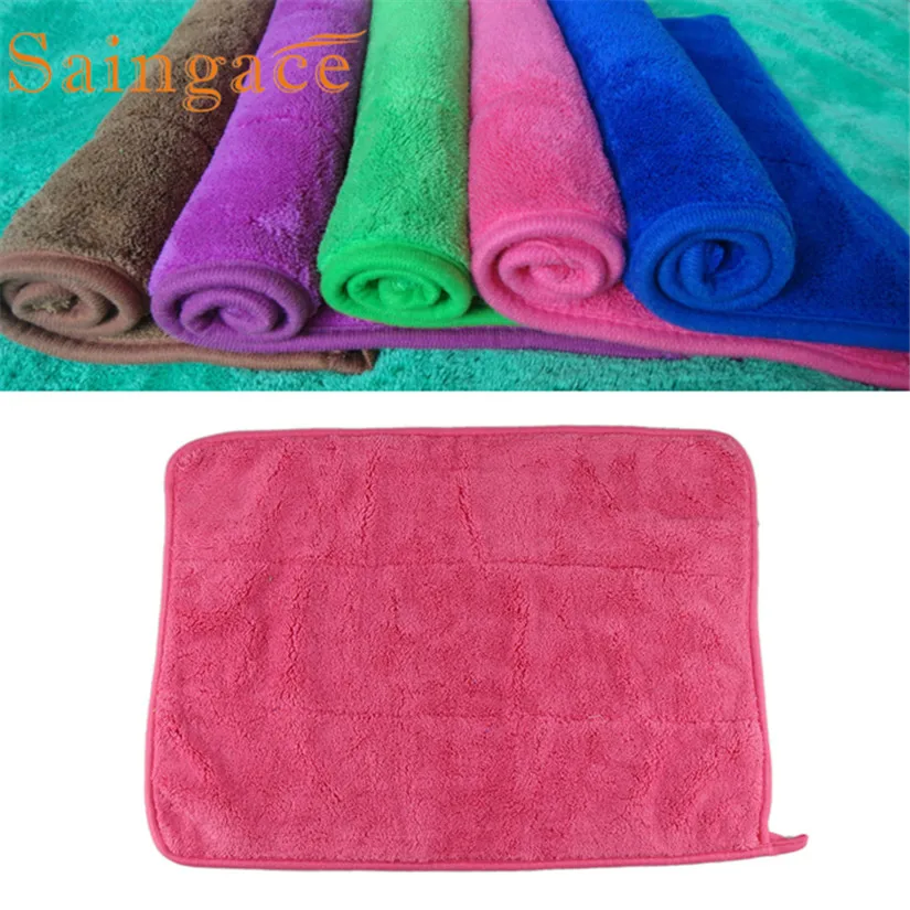 30cmx40cm Long Plush Microfiber Buffing Dusting Towels Car Cleaning