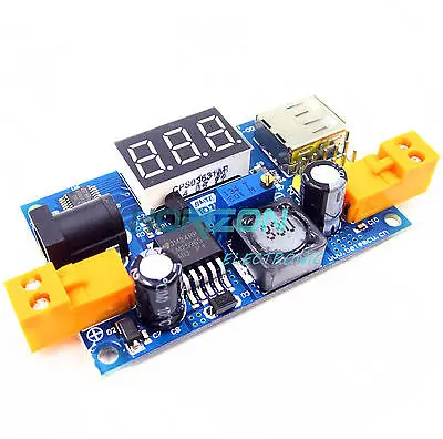 

DC Buck Converter 1.25-37V Step-Down Power Module+LED Voltmeter LM2596