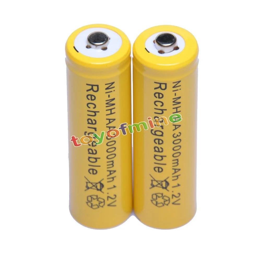 1-30 шт/Лот Ni-MH AA 1,2 V 3000mAh аккумуляторная батарея для наружного водосточного сада Светодиодный фонарик желтого цвета