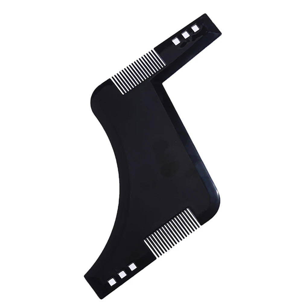 

1Pc Beard Shaping And Styling Template Comb Hair Lineup Tool Beard Stencil Guide For Perfect Line Up And Edging- Work With Any B
