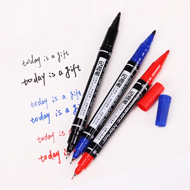 Buy 3PCS Permanent Marker Pens Doubled Headed Hook