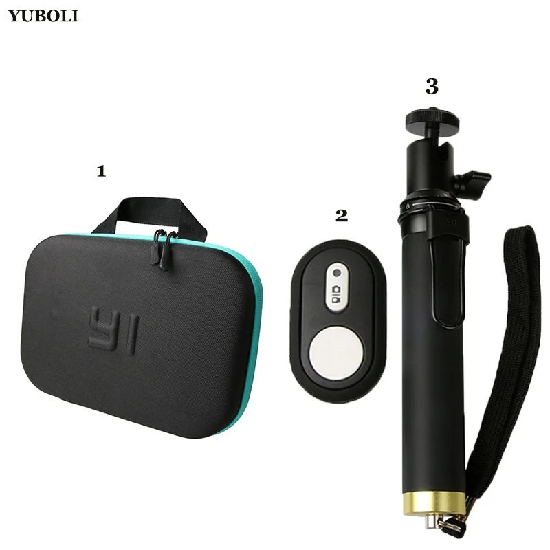 Bluetooth селфи палка+ качественная сумка для хранения камеры чехол для оригинального mi Yi чехол xiaomi yi Xiaoyi 2 4k+ плюс Экшн-камера