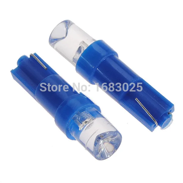 

Big Promotion 10pcs/lot T5 1 LED Car Auto Interior Dashboard Wedge Lights Lamp Bulb Blue DC12V