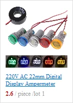22 мм 0-100A цифровой амперметр измеритель тока индикатор светодиодная лампа квадратный сигнальный светильник l29k