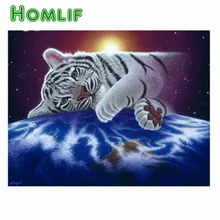 5d eigen foto Заказная алмазная живопись тигр Рождественская вышивка diy крестиком Рождественский Декор Горячая 925 свечение