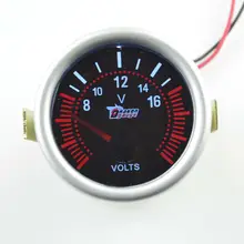 52mm Sunglasses Pointer Car Voltage motorcycle Volt Gauge Unit 8-16V Free shipping