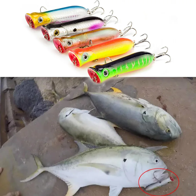 SEALURER العلامة التجارية بوبر المتذبذب الصيد إغراء مع 6 # السنانير 8cm12g العائمة crankbait الاصطناعي الطعم poper pesca الكارب بايك SEALURER العلامة التجارية بوبر المتذبذب الصيد إغراء مع 6 # السنانير 8cm12g العائمة crankbait الاصطناعي الطعم poper pesca الكارب بايك