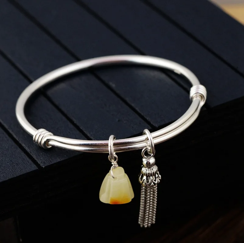 

2018 Armbanden Voor Vrouwen Women Bracelet Beeswax Bracelet S925 Inlaid Amber Women Fringe Living Circle Can Be Smoked Pull