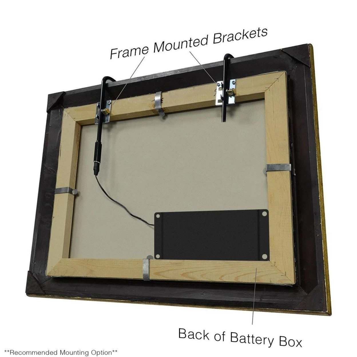 14 Classic LED Picture Light with 8 Battery Pack - Satin Nickel (4)