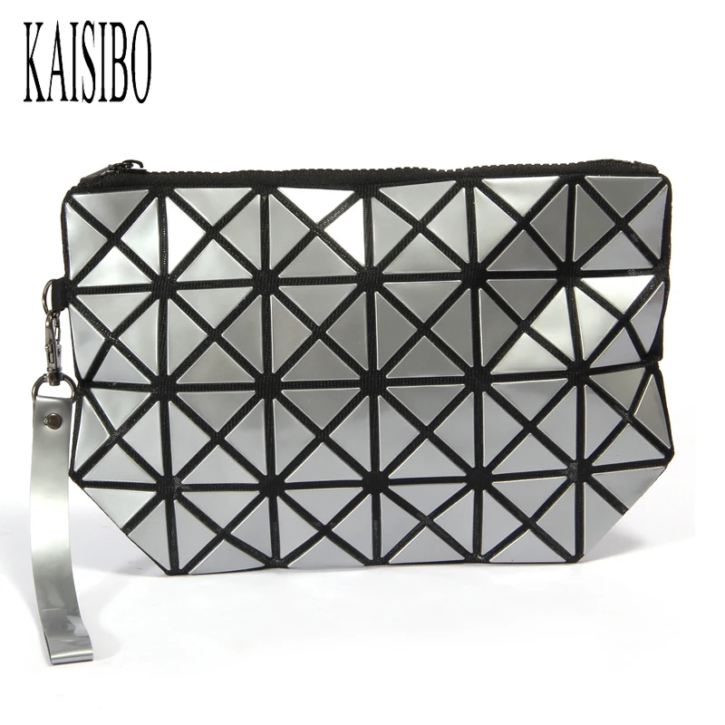 

KAISIBO Small Cosmetic Bag Make Up Geometry Handbag Travel Organizer Women Makeup Pouch PVC Necessaire Bag